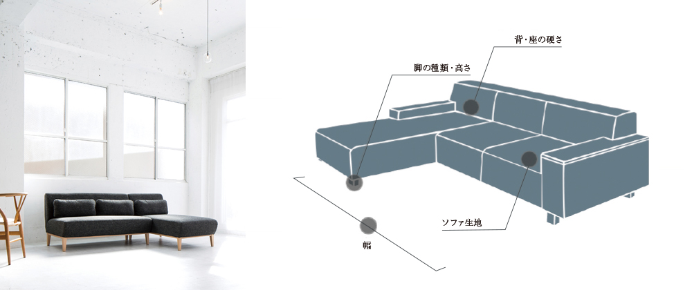 フランネルソファ