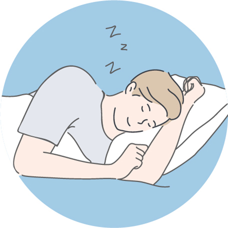 みんしきリピュア／睡眠の質上げたいイラスト