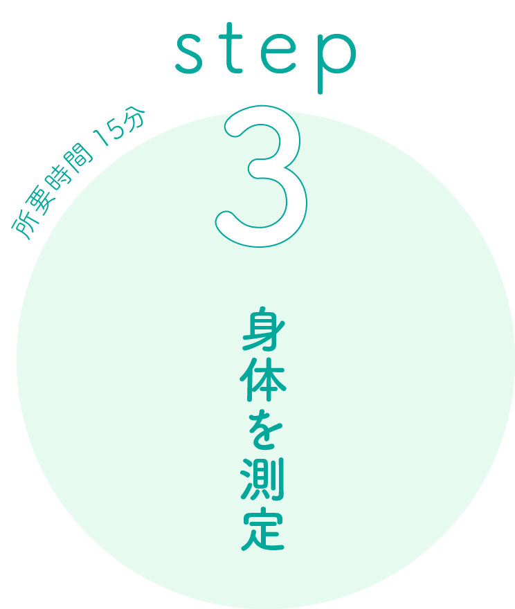 step 3 身体を測定